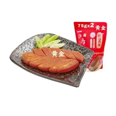【佶品豐味】頂級黃金野生一口烏魚子75克x2包組(年菜春節伴手禮推薦｜過年送禮必備｜一口吃)