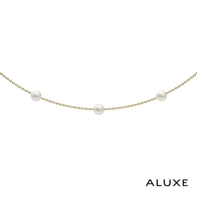 【ALUXE 亞立詩】10K金 天然淡水珍珠 珍珠項鍊 圓舞曲 珍愛系列 Be Loved NN0133(珍愛系列 Be Loved)