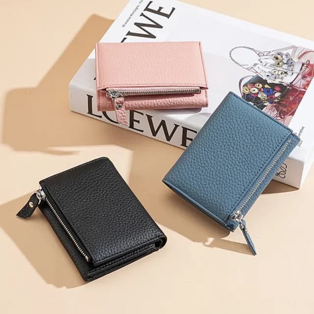 【LEEHER】三折錢包/錢包/短夾/女錢包/皮夾/日式錢包/牛皮錢包/信用卡包/卡夾/防