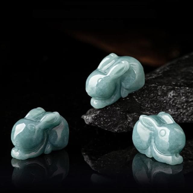 【MoonDy】玉兔項鍊 翡翠 玉石 玉佩 玉墜 兔子項鍊 飾品 吊墜 招財項鍊 開運項鍊 項鍊情侶 女項鍊 禮物