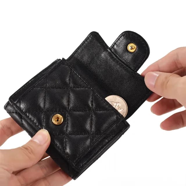 【LEEHER】雙11  小香風包包/三折錢包/菱格紋包/零錢包/短夾/錢包女短夾/迷你錢包/韓