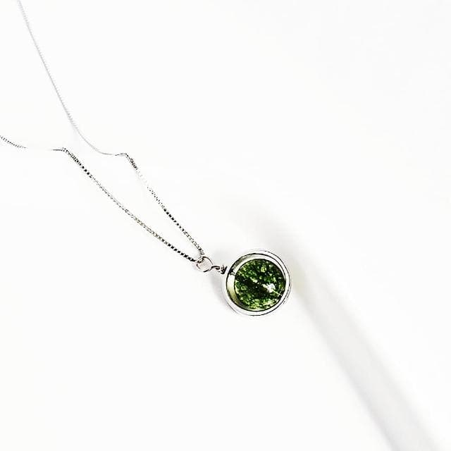 【Penny珮妮】S925銀綠幽靈水晶項鍊(母親節 情人節 生日禮物 交換禮物 送女友 尾牙 新年 結婚)