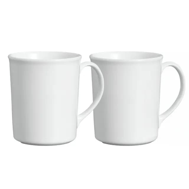 【CorelleBrands 康寧餐具】經典純白馬克杯-兩入組