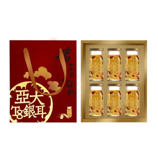 【亞大T8銀耳】黃耆枸杞白木耳露禮盒150gx6入/盒(送禮推薦/年節禮盒/伴手禮/年節禮盒)