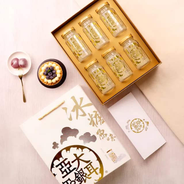 【亞大T8銀耳】冰糖原味白木耳露禮盒150gx6入/盒(送禮推薦/年節禮盒/伴手禮/年節禮盒)