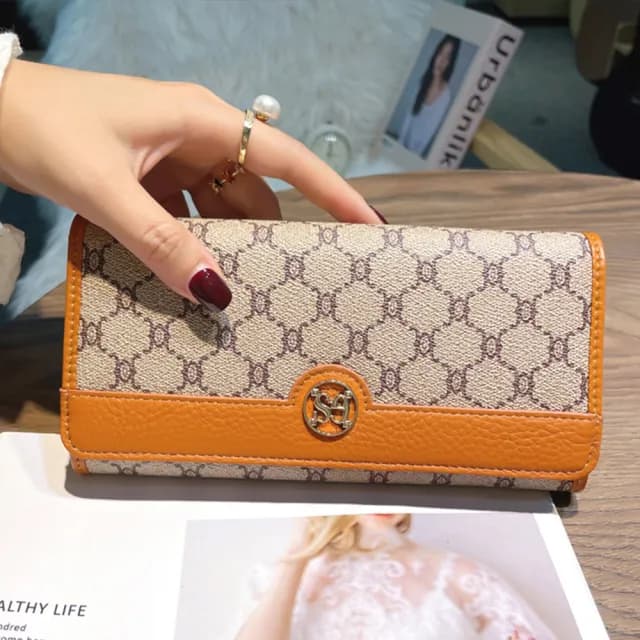 【KT DADA】雙11 錢包 老花錢包 錢包 皮夾 皮包 長夾 長款錢包 二折錢包 多卡位長夾