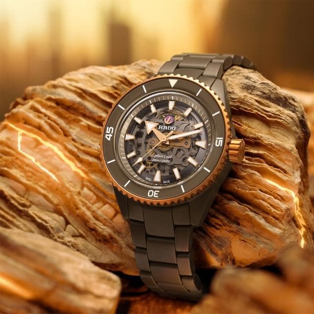 【Rado 雷達表 官方授權】庫克船長高科技陶瓷鏤空機械錶-43mm R03推薦 送禮 禮物 推薦(R32150162)