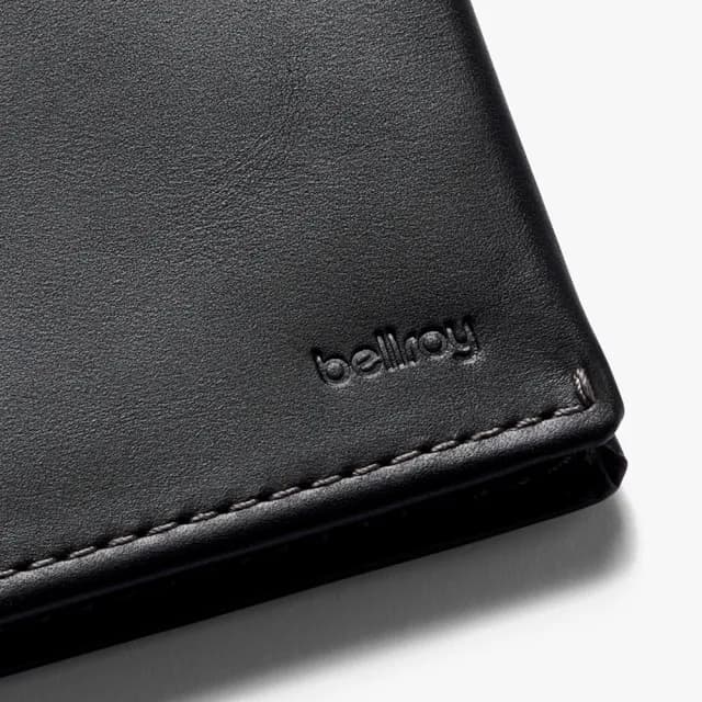 【Bellroy 官方直營】Slim Sleeve 真皮翻蓋鈔票錢包(經典黑)