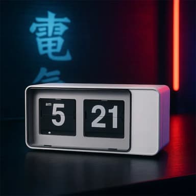 【Parkour X 跑酷】日式宮崎文青風質感大時計時尚翻頁鐘(交換禮物 母親節禮物 女生禮物)
