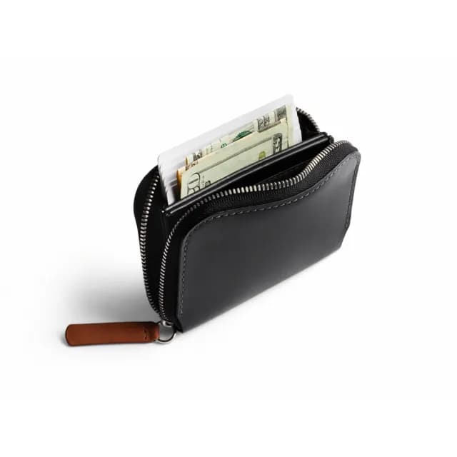 【Bellroy 官方直營】Folio Mini 真皮迷你拉鍊錢包 - RFID防盜(經典黑)
