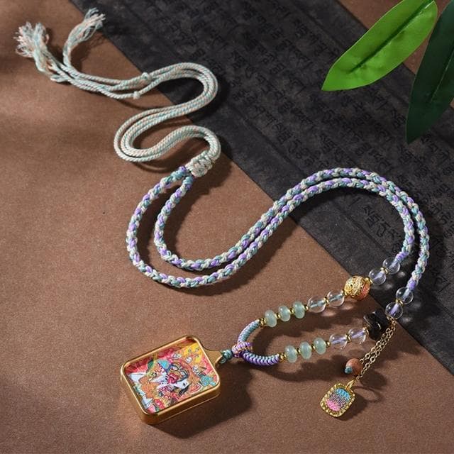【MoonDy】項鍊 札基拉姆 藏式項鍊 飾品 吊墜 編織項鍊 掛脖飾品 唐卡掛飾 男女通用 新中式 民族風飾品