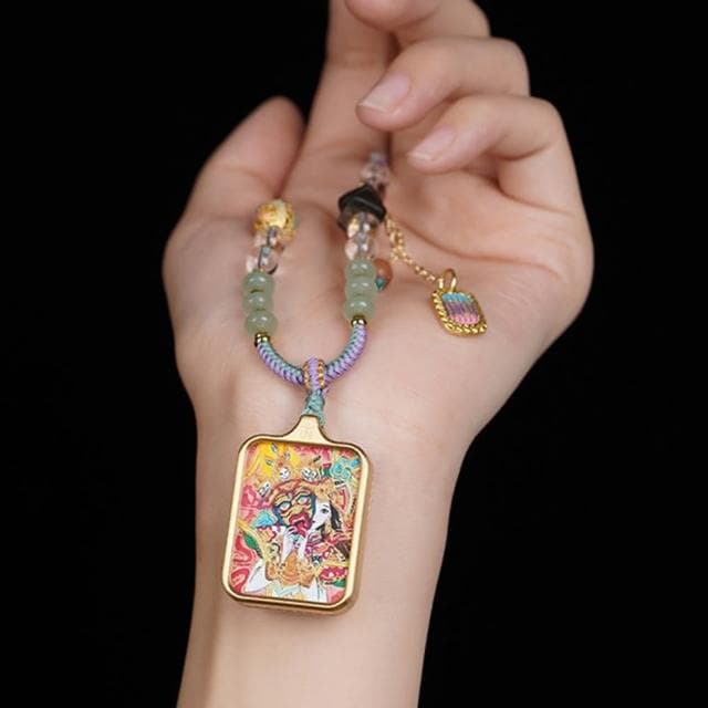 【MoonDy】項鍊 札基拉姆 藏式項鍊 飾品 吊墜 編織項鍊 掛脖飾品 唐卡掛飾 男女通用 新中式 民族風飾品