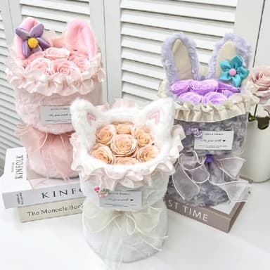 【天使愛美麗】卡通玩偶花束 公仔造型花束(生日禮物 畢業花束 情人節 聖誕節 送閨蜜 兒童節)