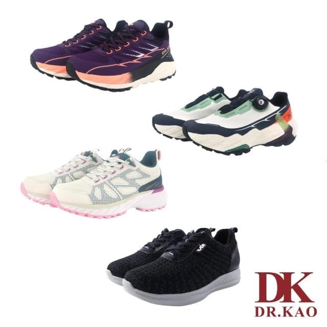 【DK 高博士】母親節禮物 休閒戶外健走女鞋 減壓緩震防水止滑(B款為旋鈕扣環 米藍咖啡白黑紫 多色多款任選)