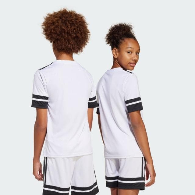 【adidas 愛迪達】SQUADRA 25 短袖球衣 吸濕排汗 童裝 JJ0057