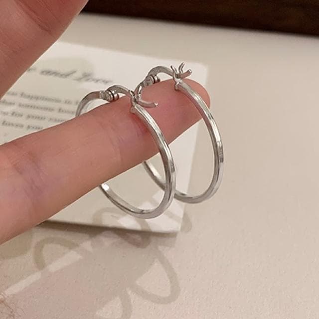 【KT DADA】大圓圈耳環 大耳環 耳夾 大圈耳環 耳環 女生耳環 飾品 純銀耳環 耳圈 耳墜 耳飾 銀