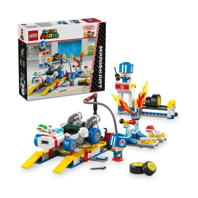 【LEGO 樂高】超級瑪利歐系列 72035 瑪利歐賽車－奇諾比奧的車庫(MarioKart 任天堂 玩具車 兒童積木 禮物)