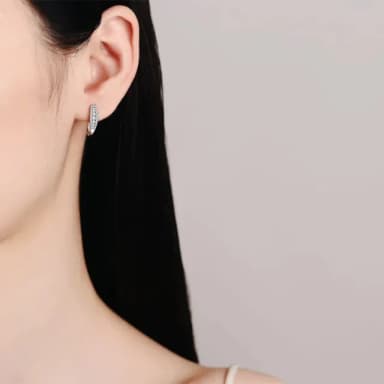 【A&R】莫桑鑽法系簡約輕奢耳環款44分附精美禮盒(S925純銀 抗過敏 耳扣 情人節 生日 禮物)