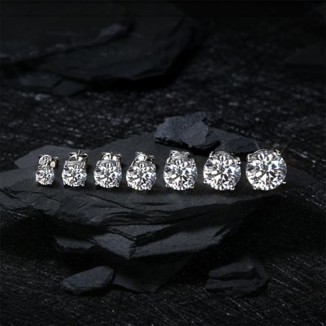 【MoonDy】飾品 耳環 女生耳環 莫桑石 純銀耳環 S925銀 耳飾 耳針 小香風耳環 氣質耳環 情人節禮物