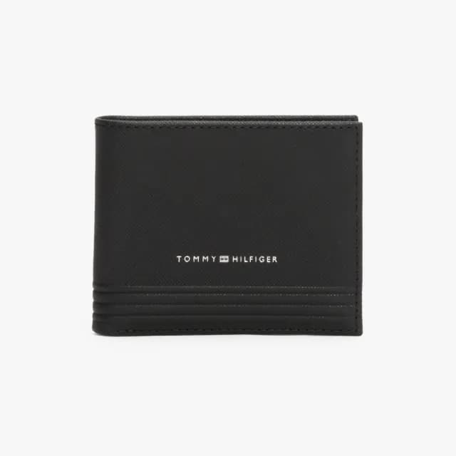 【TOMMY HILFIGER】官方旗艦館 商務迷你卡片對摺式銀包 _黑色