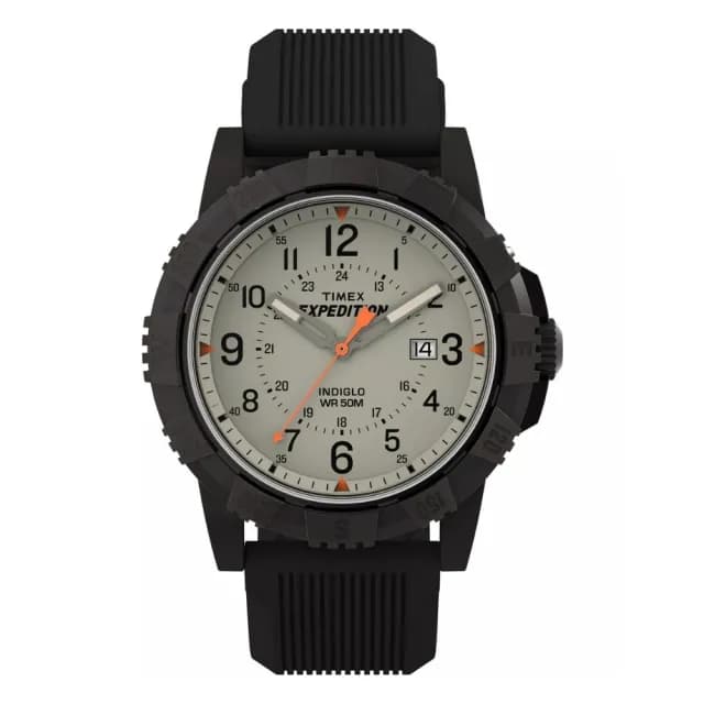【TIMEX】天美時 遠征系列 45毫米 夜幕探險 夜光 矽膠錶帶 潛水員風格手錶 米x黑 TXTW4B32200