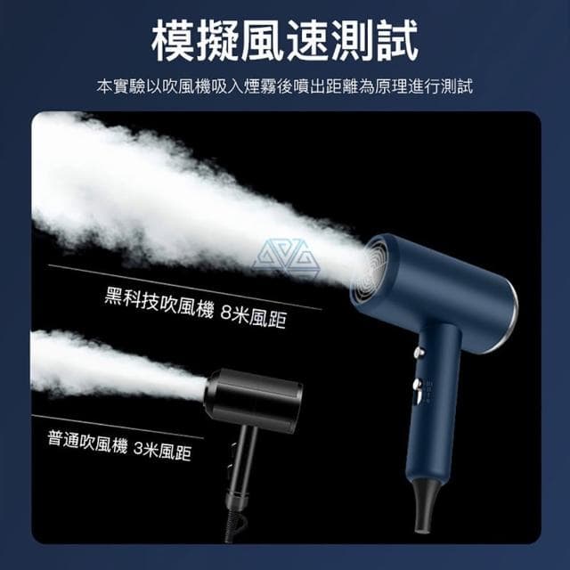 【小不記】可折疊高速負離子吹風機 強勁大風量(智能控溫護髮 速乾 附吹風機收納架)