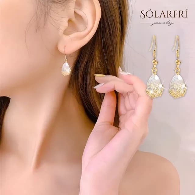 【SOLARFRi】耳墜飾耳環｜女時尚閃耀輕奢小眾款親膚低敏 附品牌禮盒包裝(閨蜜情人女友母親老婆生日禮物)