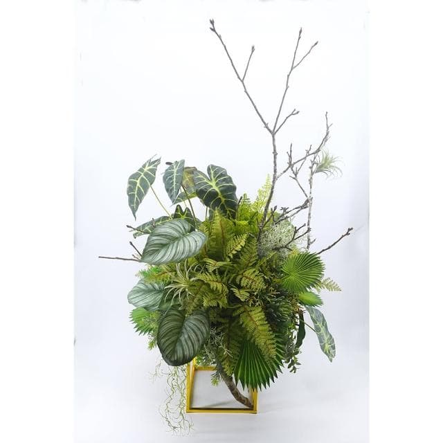 【HUGO DECO 榆果傢飾】高擬真觀葉植物裝置  免運專人配送限雙北市(開幕/擬真花/佈置/新居落成/送禮)