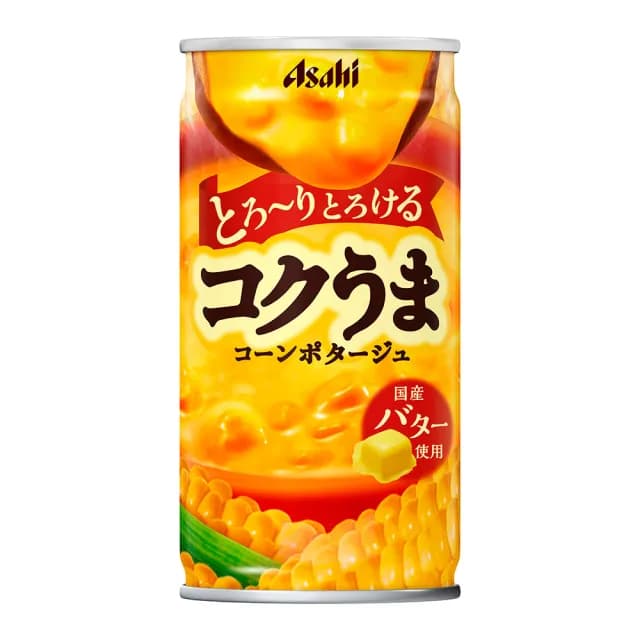 【ASAHI 朝日】12罐入日本原裝濃郁奶油玉米濃湯185ml 端午節中秋節清明節中元節過年(拜拜中元普渡供品)