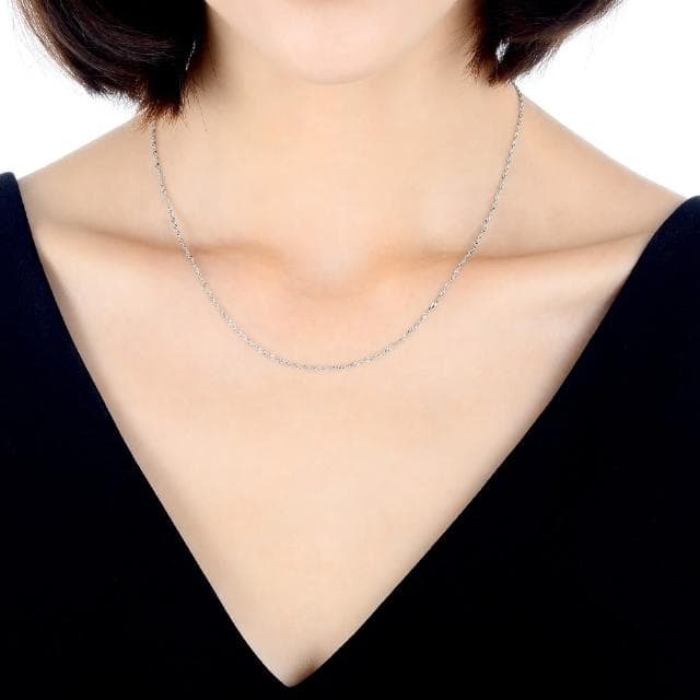 【點睛品】網路獨家款 全18K 機織素鍊 18K金項鍊(45cm)