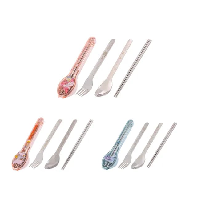 【HOUSUXI 舒希 官方直營】迪士尼316不鏽鋼餐具三件組(3款任選)