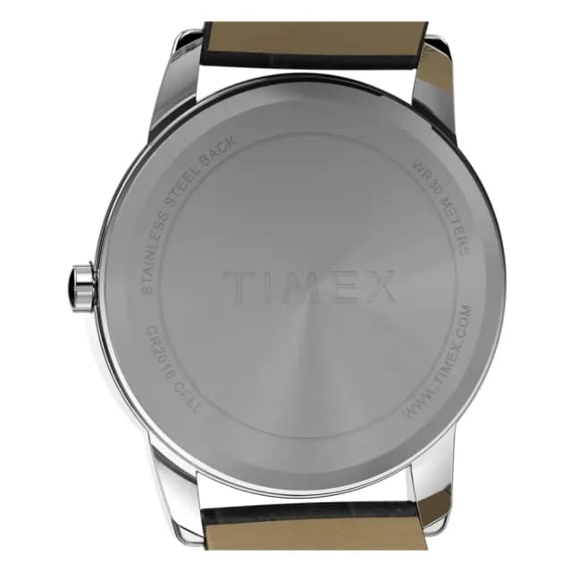 【TIMEX】天美時 Easy Reader 35毫米 復古簡約 鱷魚紋理 皮革錶帶腕錶 白x黑 TXTW2W95400