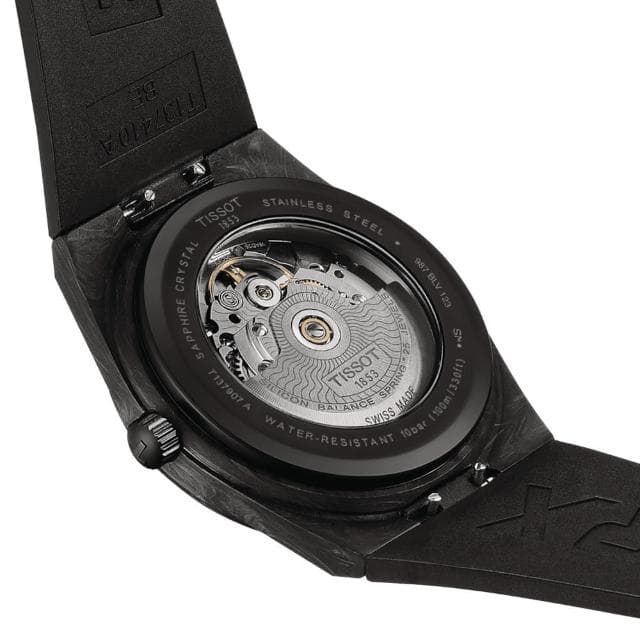 【TISSOT 天梭】PRX Powermatic 80 鍛造碳 機械錶 男錶 手錶(T1379079720100)