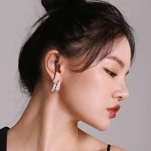 【LEEHER】蛇形耳環/s925銀針/耳環/女生耳環/耳環女/鋯石耳環/小耳環/法式耳環/生肖/耳釘/創意/