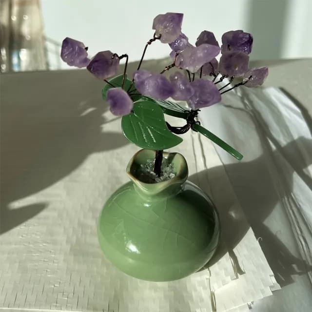 【Penny珮妮】開運水晶發財樹2款可選(喬遷 招財 開運 入新居 辦公桌 交換禮物 新年 尾牙)