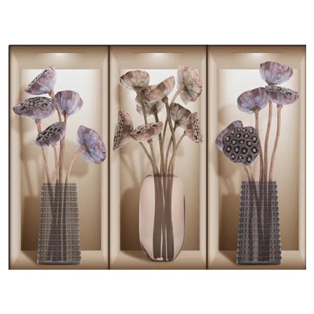 【北熊の天空】仿花朵植物盆栽牆貼 創意假櫥窗設計 植物牆 裝飾牆貼 裝飾 背景牆 創意牆貼(牆貼 壁貼)