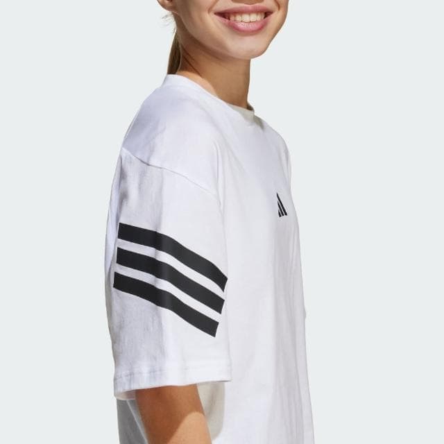 【adidas 愛迪達】FUTURE ICONS 3-STRIPES 短袖上衣 T恤 童裝 JN8088