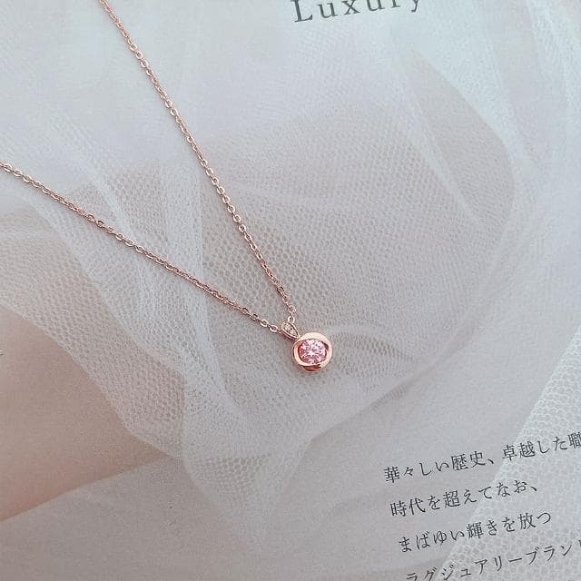 【City Diamond 引雅】14K粉色培育鑽石 粉紅鑽30分玫瑰金夾鑲K金墜 項墜 項鍊 網路限定(璀璨未來系列)