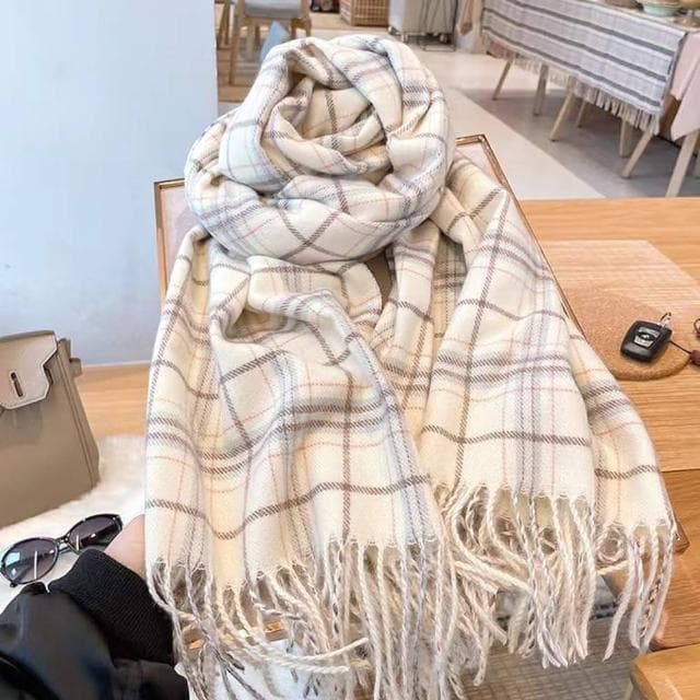 【KT DADA】母親節禮物 百搭圍巾 復古圍巾 格子圍巾 韓國圍巾 防風毯 冷氣毯 披巾 圍脖 圍巾 保暖披肩 生日