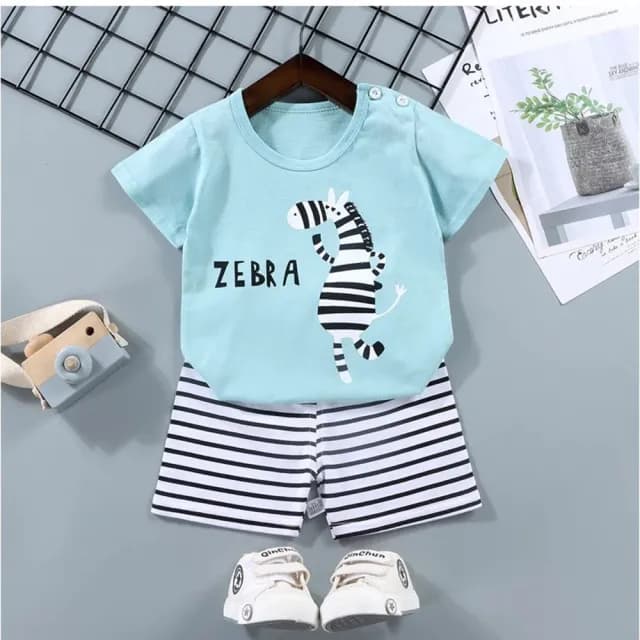 【Baby 童衣】兩件組-兒童套裝 短袖套裝 居家服睡衣 短袖上衣短褲 89000(童裝 童褲)