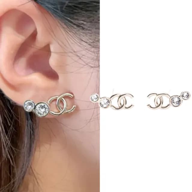 【CHANEL 香奈兒】經典雙C耳針(多款選)