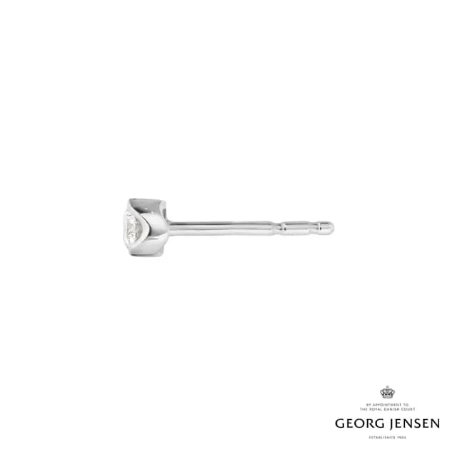 【Georg Jensen 官方旗艦店】GEORG JENSEN SIGNATURE DIAMONDS 單鑽耳環 單支(18K白金 鑽石)