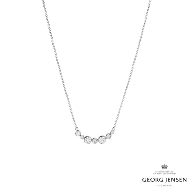 【Georg Jensen 官方旗艦店】GEORG JENSEN SIGNATURE DIAMONDS 項鏈(18K白金 鑽石)