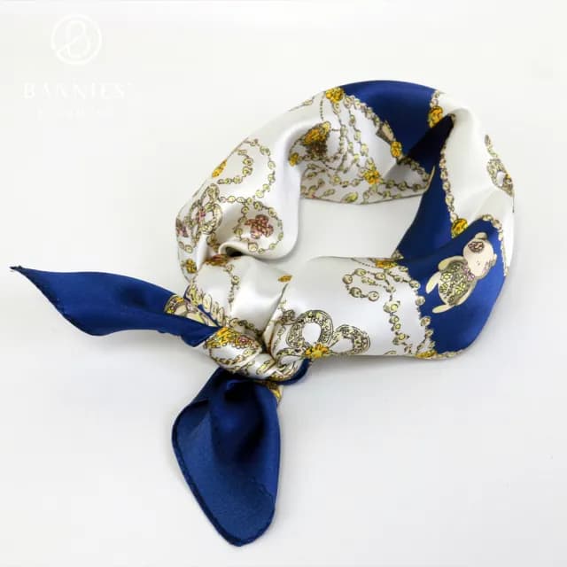 【BANNIES】頂級法式蠶絲巾｜巴洛克珠寶(親膚 蠶絲 領巾 絲巾)