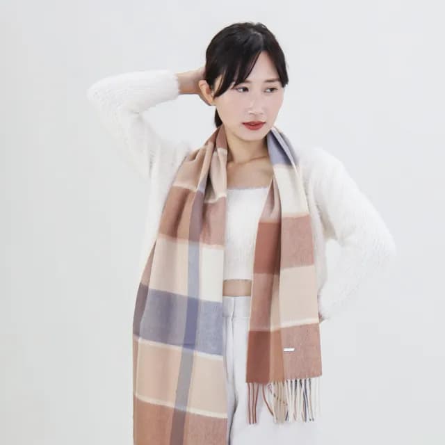 【BANNIES】典藏格紋｜經典格紋(圍巾 羊絨 喀什米爾 中性款式)