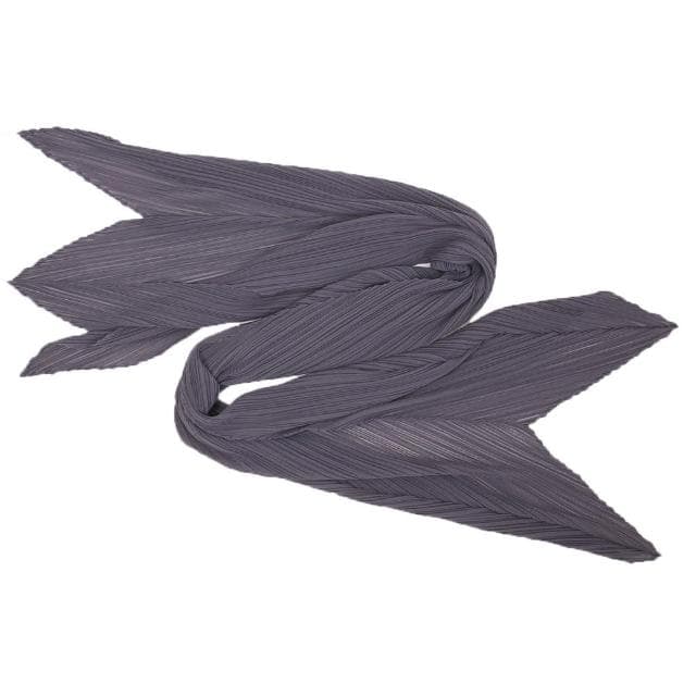 【ISSEY MIYAKE 三宅一生】PLEATSPLEASE 摺疊屏風造型皺褶圍巾(灰色)