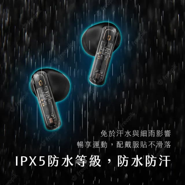【KINYO】電競炫光無線藍牙耳機 半入耳式藍芽耳機(IPX5防水/降噪麥克風/高續航力)
