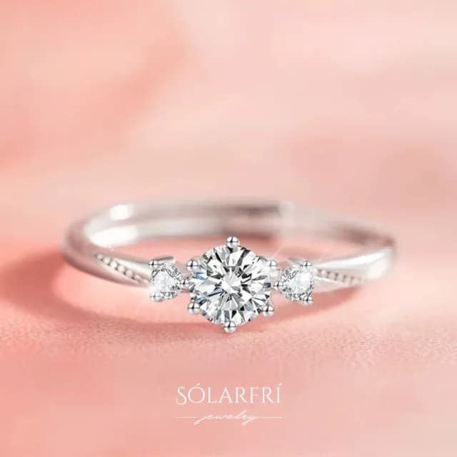 【SOLARFRi】輕奢閃耀戒指｜可調整戒圍大小禮盒包裝(生日情人女友母親老婆禮物)