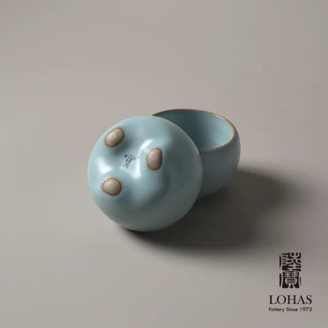 【LohasPottery 陸寶】汝窯三足壺茶組(汝窯藏器 陶瓷茶具組 茶器 精緻禮盒)