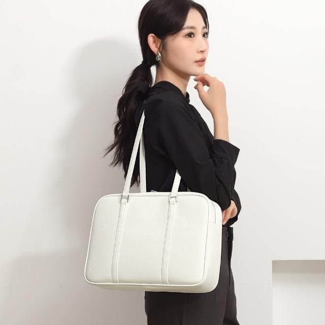 【BONum 博紐】女用雲彩輕量托特單肩商務電腦包(時尚 女用 女仕 筆電包 上班)